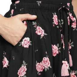 bstories Printed Women Black, Pink Culotte Shorts image 4