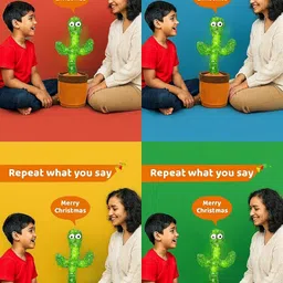 zynero Dancing Cactus Toy with 120 Songs, Recording, Talking, Singing & Glowing image 4