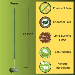 gaumayam Neem Agarbatti Prahar 120 Premium Mosquito Repellent Agarbatti Natural Neem, Citronella, Lemon grass image 2