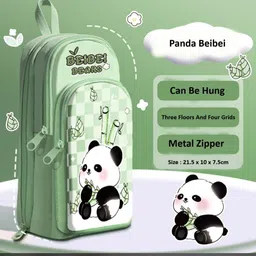 hanumant Panda Cute Series Cartoon Art Canvas Pencil Boxes image 3