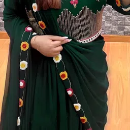 kalyanitextile Embroidered, Embellished Semi Stitched Lehenga & Crop Top image 2