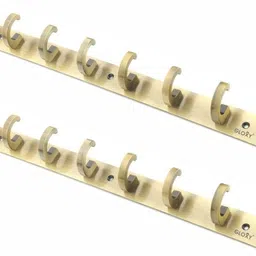 gloxy 8 Hooks Stainless Steel Wall Mount Hanger for Hanging Clothes- Antique Pack of 2 Door Hanger-picture-12