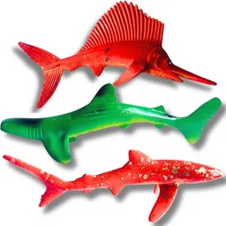 cj children's joy Aquatic Fish Toy Set for Kids | Ocean Sea Animals, Sharks, Dolphins image 5