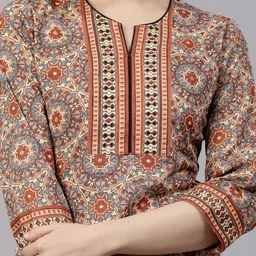 unmani4u Casual Regular Sleeves Printed Women Blue Top image 4