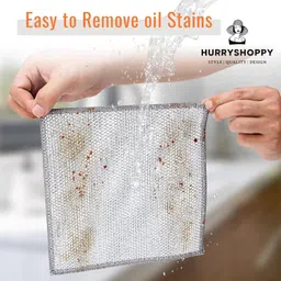 hurryshoppy Scrubber for Kitchen Utensil Wire Dish Wash Cloth Cleaning Single Layer Scrub Pad image 3