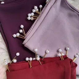 aedo pedo Solid Georgette Women Purple, Pink Scarf-picture-28