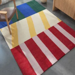 jaipur rugs Red Abstract Wool 5 ft X 8 ft Rectangle Flat Weaves-picture-18