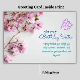 aanyacentric 5.8x8.3inches Sister Birthday Printed Greeting Card image 2