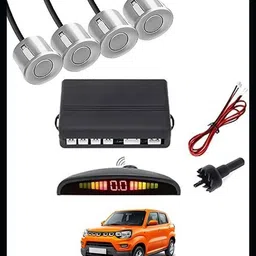 peeps store Car Premium 4 Silver Reverse Parking Sensor-AP25B187 Car Premium 4 Silver Reverse Parking Sensor-AP25B187 Parking Sensor image 1