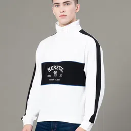 red tape Men Full Sleeve Color Block, Graphic Print Sweatshirt image 2