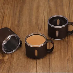 bellerbird Pack of 6 Plastic Premium Quality Unbreakable Material Tea And Coffee Cup Mug Set image 2