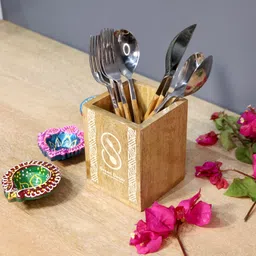 green decor Empty Cutlery Holder Case image 2