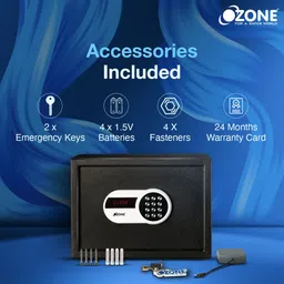 ozone Home & Office with 2-way Access | (Black, 15.9 Ltrs.) Safe Locker image 5