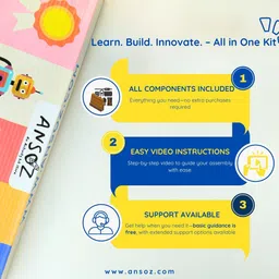 ansoz DIY Motion Sensor Security Alarm System Kit with Wooden House Model, Project Set image 5