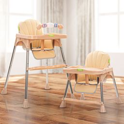 baybee 3 in 1 Invictus Convertible High Chair for Kids with Adjustable Height and Footrest, Baby Toddler Feeding Booster Seat with Tray, Safety Belt and Cushion, Boys Girls 6 Months to 3 Years (Beige)-picture-37