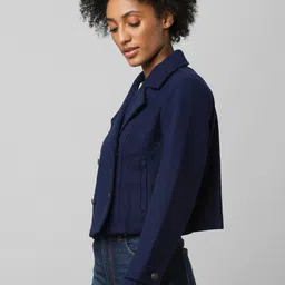 only Women Solid Double Breasted Casual Blazer image 3