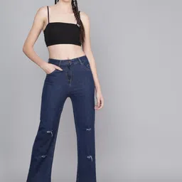 kotty Women Straight Fit High Rise Blue Jeans-picture-39