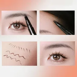 kruziva Eyebrow Contouring Pen Waterproof | Natural Black Eyebrow Pencil for Women image 5