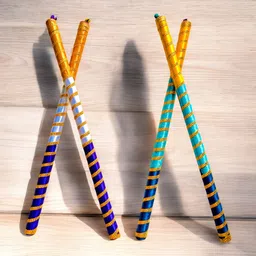 Premium Quality Navratri Wooden Dandiya Sticks for Garba Night (Pack of 2 Pair) Dandia Sticks-image-61