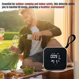 amiciSense 3-in-1 Carbon Monoxide Detector with Temperature Humidity Meter CO Alarm Monitor Wireless Sensor Security System image 3