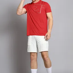 hrx by hrithik roshan Men Graphic Print Round Neck Polyester Red T-Shirt image 2