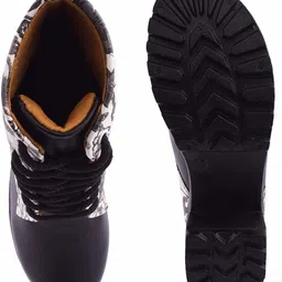 krafter feet New Stylish Girls/Women/Ladies High Heel Fashionble Comfortable Women Casual Boots For Women/Girls Out Door Ankle Length Boot Shoe For Women/Girls and Boot for Women/Girl's Boots For Women Boots For Women image 3