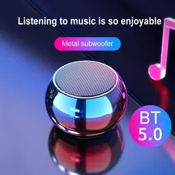 SANNO WORLD Premium Mini Boom Wireless Portable Home Audio Bluetooth with Type-C Cable 5 W Bluetooth Party Speaker image 2