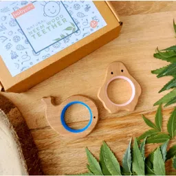 babycov Beautiful Neem Teethers (Mango & Apple)for Babies|Set of 2 Teether-picture-26