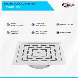 mingle Floor Stainless Steel Pop-Up Strainer image 3