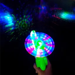 sarasi Flash Musical Gun, 3D LED Matrix Flashing Light With Rotating Fan For Kids image 2