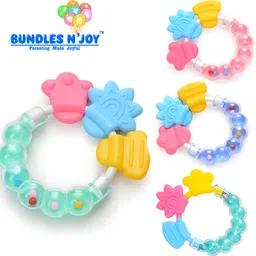 bundles n joy Bundles N' Joy 2-in-1 Baby Rattle & Teether Ring Teether image 1