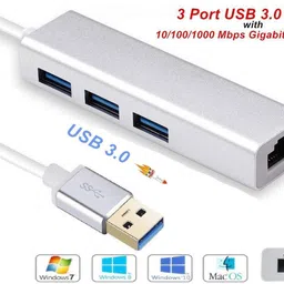 RuhZa USB 3.0 to RJ45 Ethernet LAN Adapter Wired Ethernet Lan Adapter compatible with Windows image 4