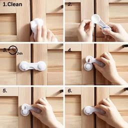 clickfit Kids Cabinet Locks for Child Safety, Baby Proofing 4 Pcs Child Locks for Drawer image 5