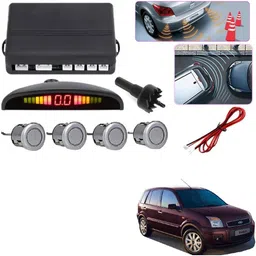 auto addict parking-sensors-silver-64 Reverse Parking Sensor with LED Display Silver For FORD FUSION Parking Sensor image 1