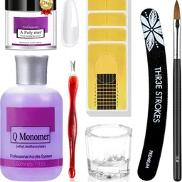 thr3e strokes Acrylic Nail Extension Kit Monomer Liquid & Acrylic Nail Powder Set Nail Art Kit-picture-17