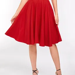 bhutaiya Women Solid Flared Red Skirt-picture-15