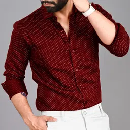 fubar Men Slim Fit Printed Spread Collar Casual Shirt image 1