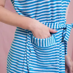 hotgown Sky Blue Free Size Bath Robe image 4