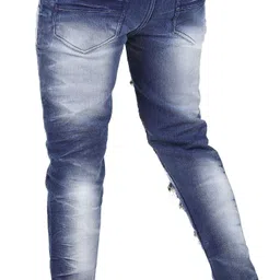 rabezo denim Men Slim Mid Rise Grey Jeans image 2