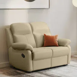 Alpine Leatherette 2 Seater Recliner In Mist Colour-image-28