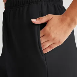 q-rious Women Solid Black Track Pants image 3