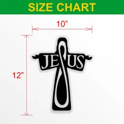 dphoenix "Jesus Cross Typography MDF Wall Art image 4