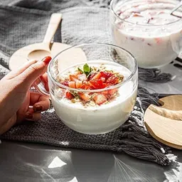 adhunyk Glass Coffee Cappuccino Tea Multipurpose Mug with Handle 450 ml Set of 1 Pcs Glass Whisky Glass image 4