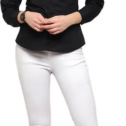 blue ronin Women Regular Fit Solid Curved Collar Casual Shirt image 4