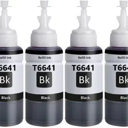tequo Ink Refill For Epson T664 L100 , L130 , L200 , L210 , L220, L385, L455 Pack Of 4 Black Ink Bottle-image-48