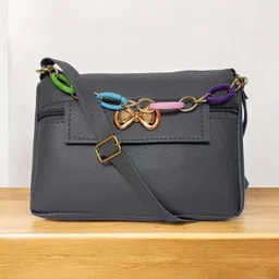 Grey Women Sling Bag Lightweight Faux Leather Sling Bag for Women-image-27