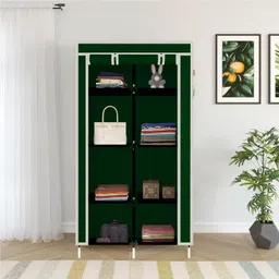 continental Plastic Collapsible Wardrobe, 1 Hanging Space, 8 Shelves, 1 Side Pocket PP Collapsible Wardrobe image 2