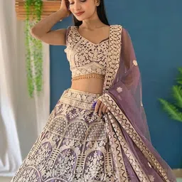 udbhav export Embroidered Semi Stitched Lehenga Choli image 3