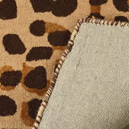 Buy Beige Wool and Viscose Abstract 5 x 7 Feet Hand Tufted Carpet by Joyrugs by littlelooms image 4