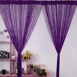 yutiriti 213.36 cm (7 ft) Door Polyester Room Darkening Curtain Single Curtain-picture-10